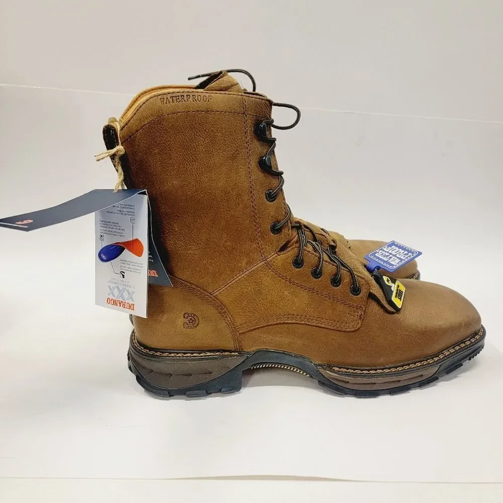 NWT DURANGO Men’s 8” Russet Waterproof Maverick XP Lacer Boot Size 11.5